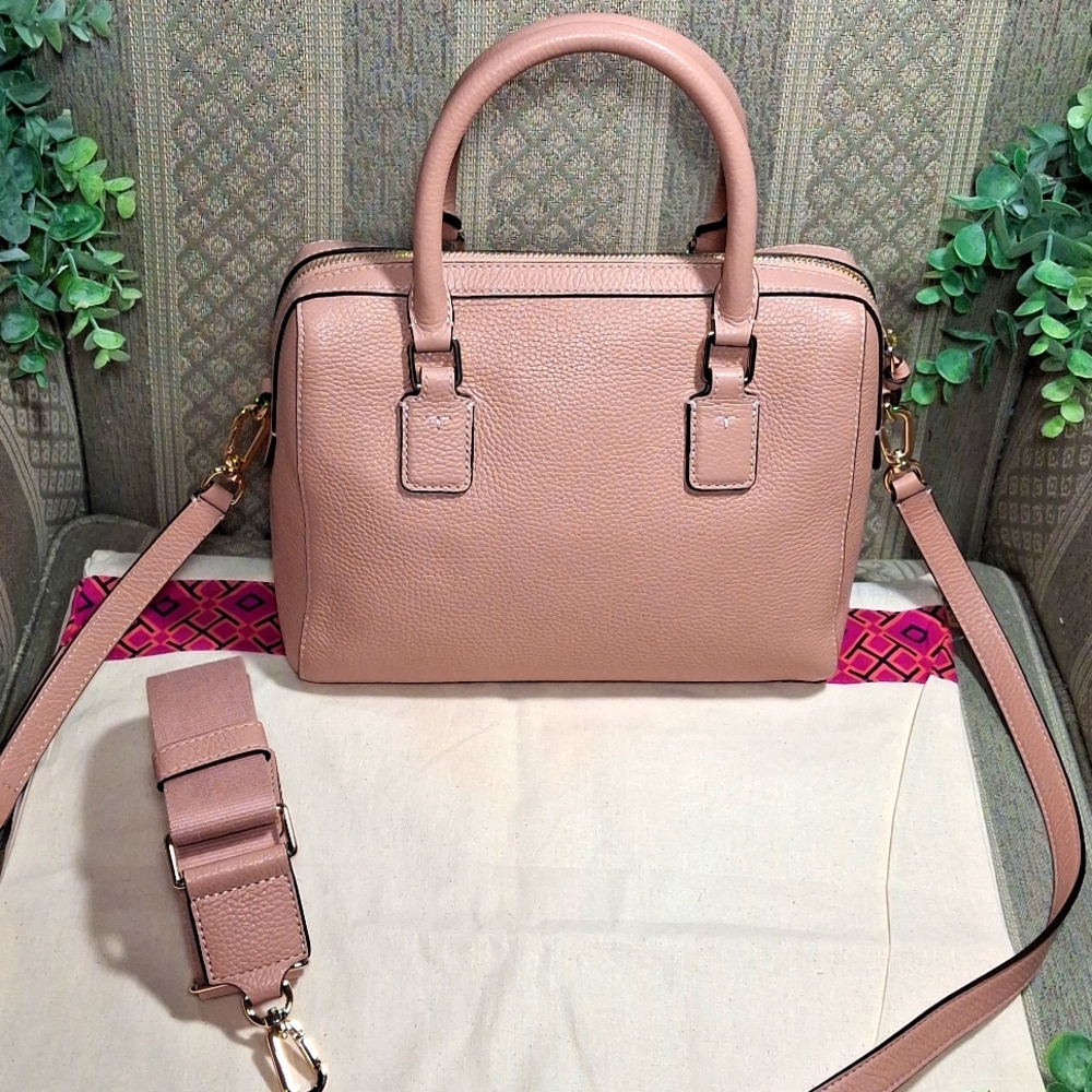 Tory Burch Dusty Rose Leather Satchel with Tassel - Picture 4 of 15